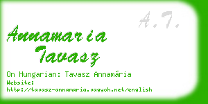 annamaria tavasz business card